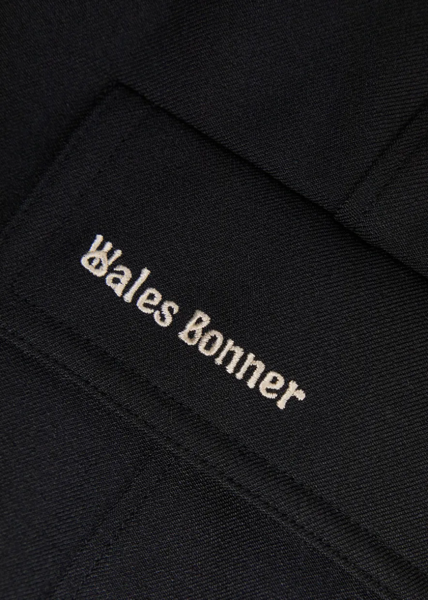 Embellished stretch-twill trousers