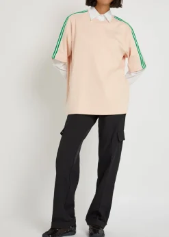 Embellished stretch-twill trousers