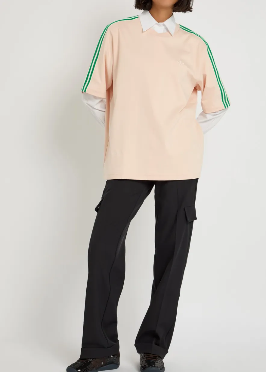 Embellished stretch-twill trousers