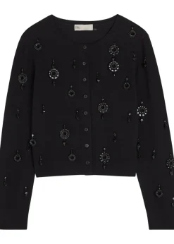Embellished wool and cashmere-blend cardigan