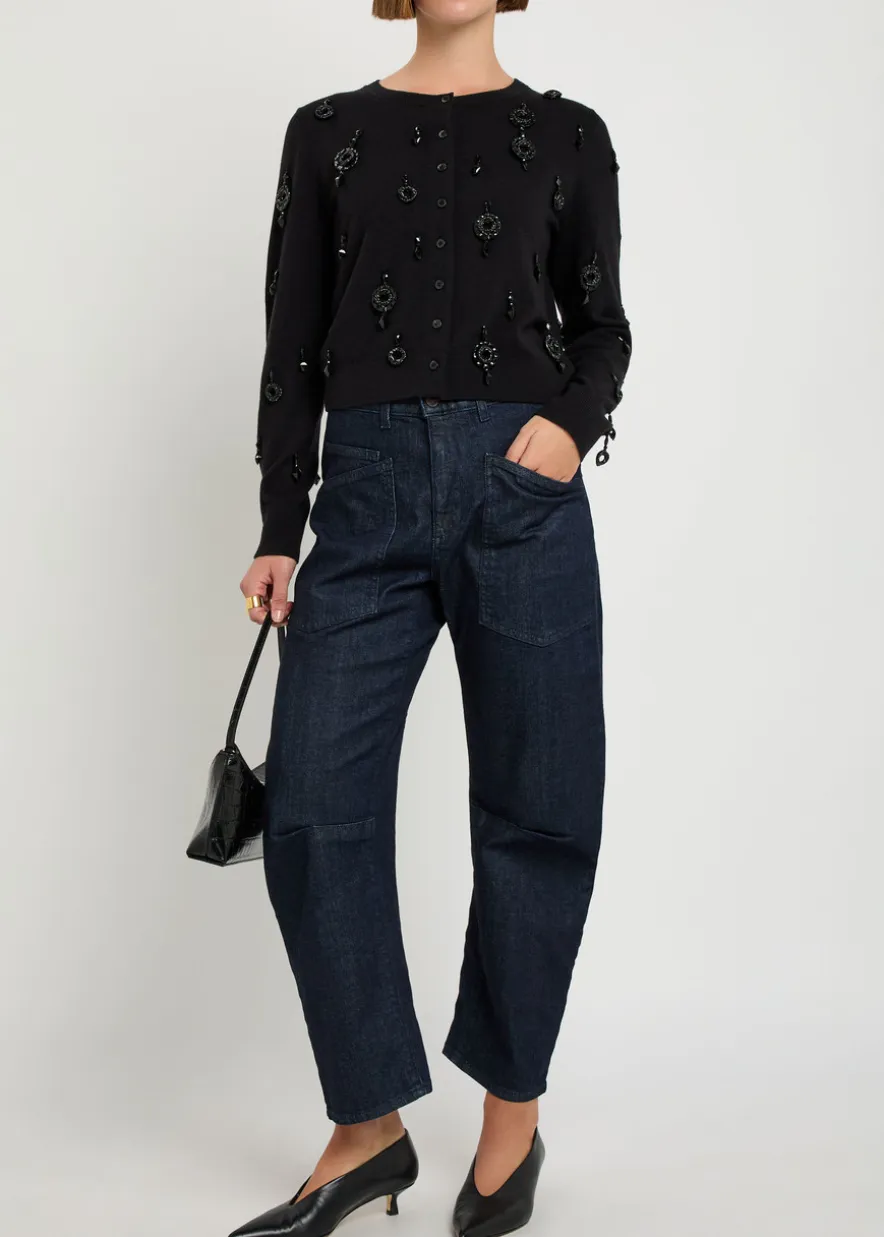 Embellished wool and cashmere-blend cardigan