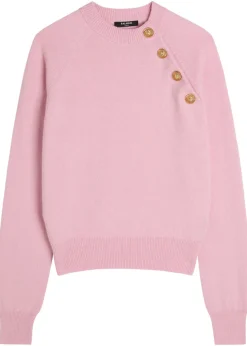 Embellished wool and cashmere-blend jumper