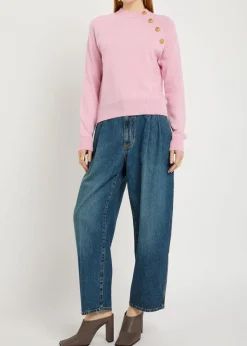 Embellished wool and cashmere-blend jumper