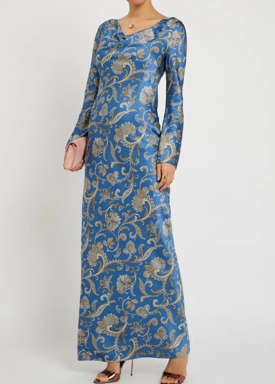 Ember paisley-print silk-blend maxi dress