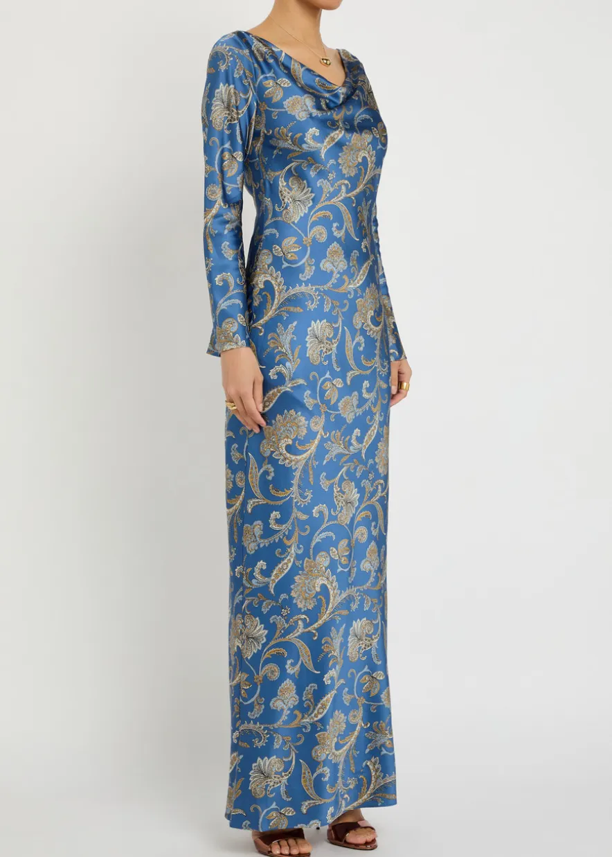 Ember paisley-print silk-blend maxi dress