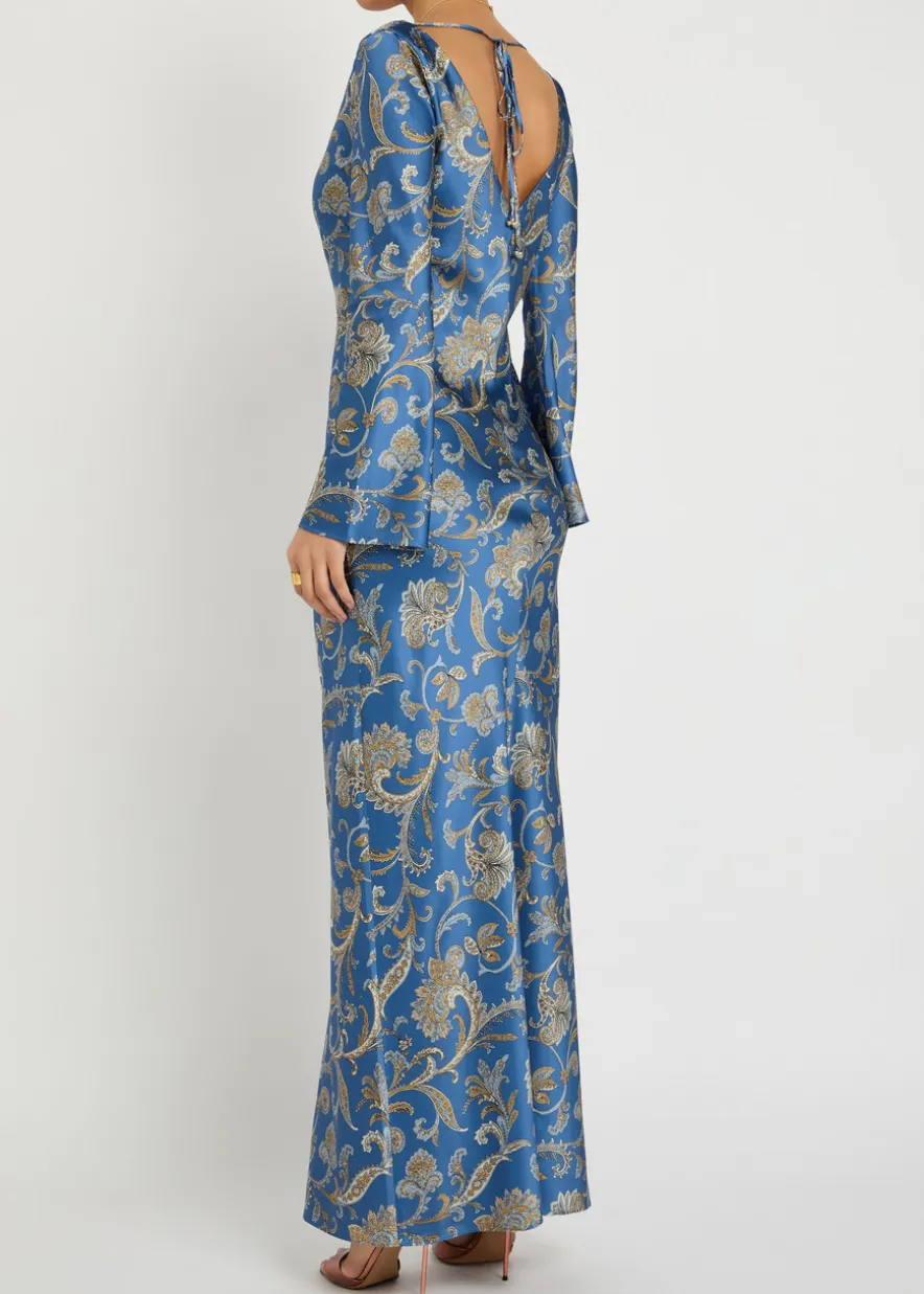 Ember paisley-print silk-blend maxi dress