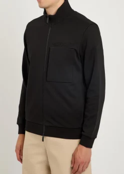 Embossed-logo cotton jacket