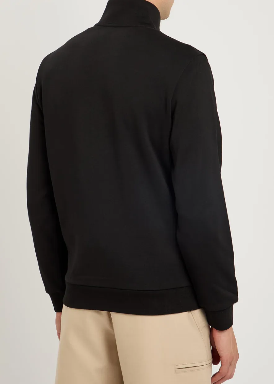 Embossed-logo cotton jacket