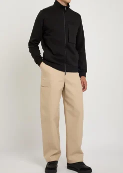 Embossed-logo cotton jacket