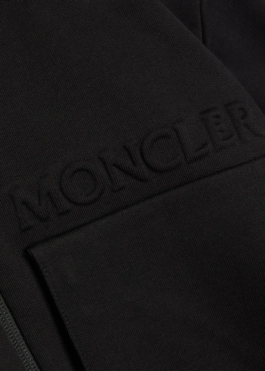 Embossed-logo cotton jacket
