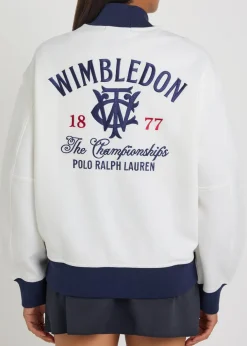 Embroidered cotton-blend bomber jacket