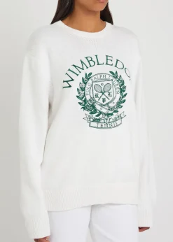 Embroidered cotton jumper