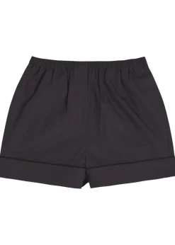 Embroidered cotton-poplin shorts
