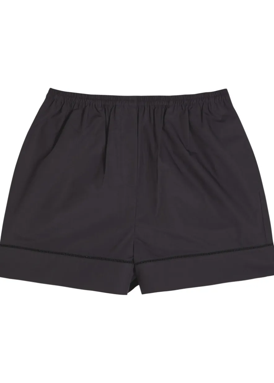 Embroidered cotton-poplin shorts