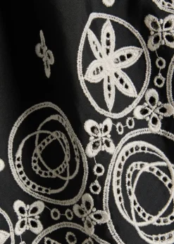 Embroidered cotton-poplin shorts