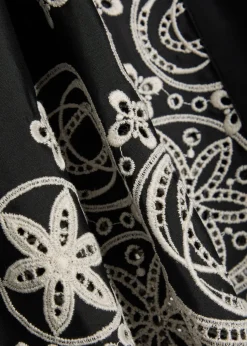 Embroidered cotton-poplin shirt