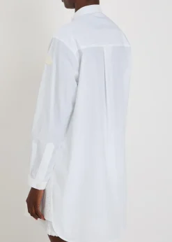 Embroidered cotton-poplin shirt