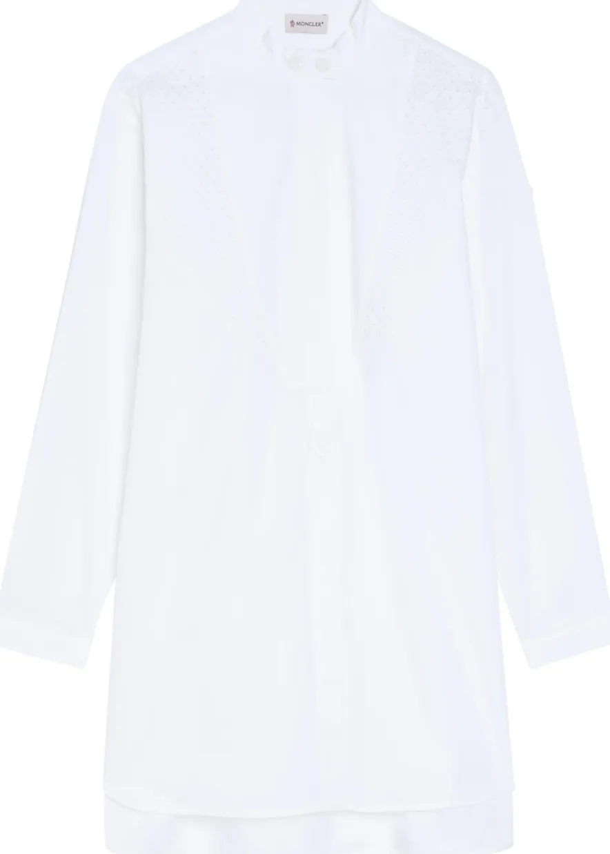 Embroidered cotton-poplin shirt