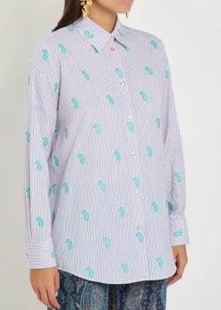 Embroidered cotton shirt