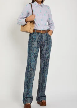Embroidered cotton shirt