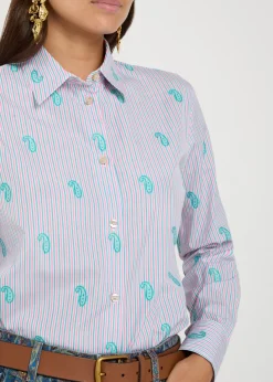 Embroidered cotton shirt
