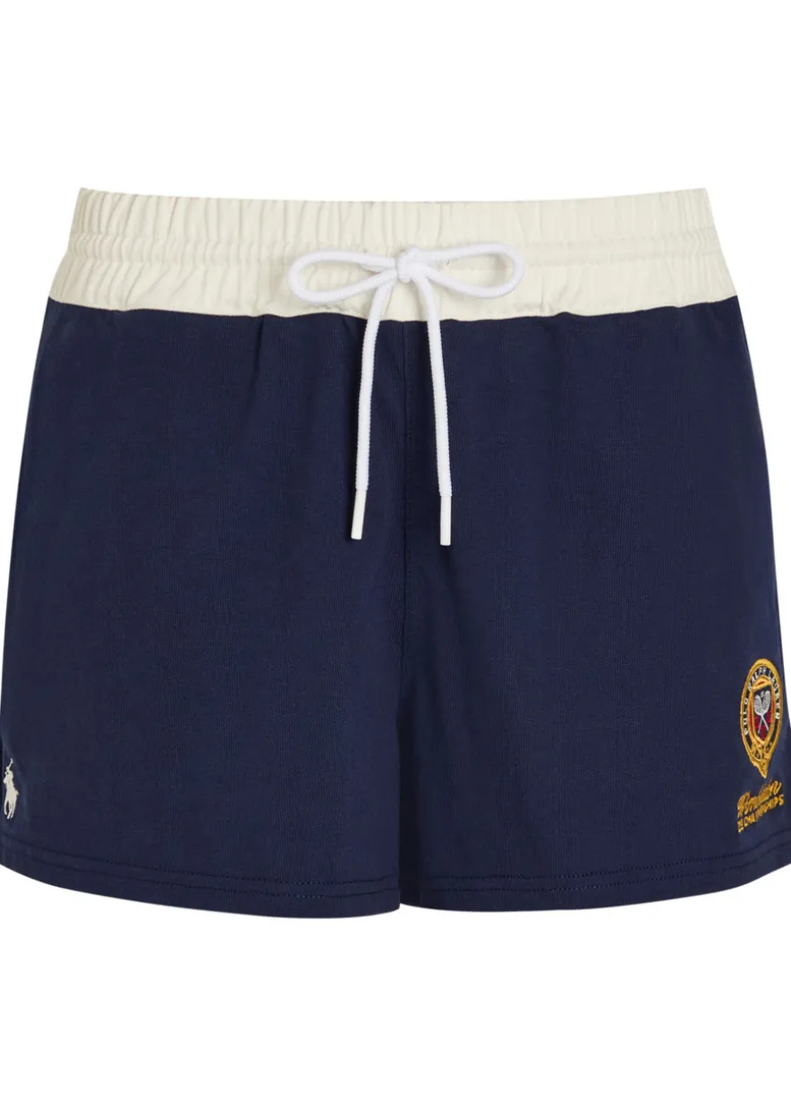 Embroidered cotton shorts