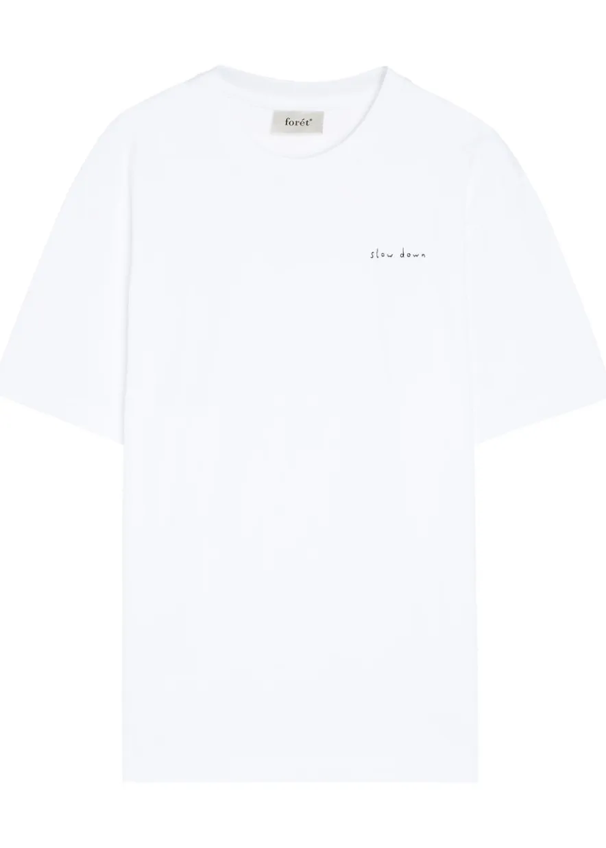 Embroidered cotton T-shirt