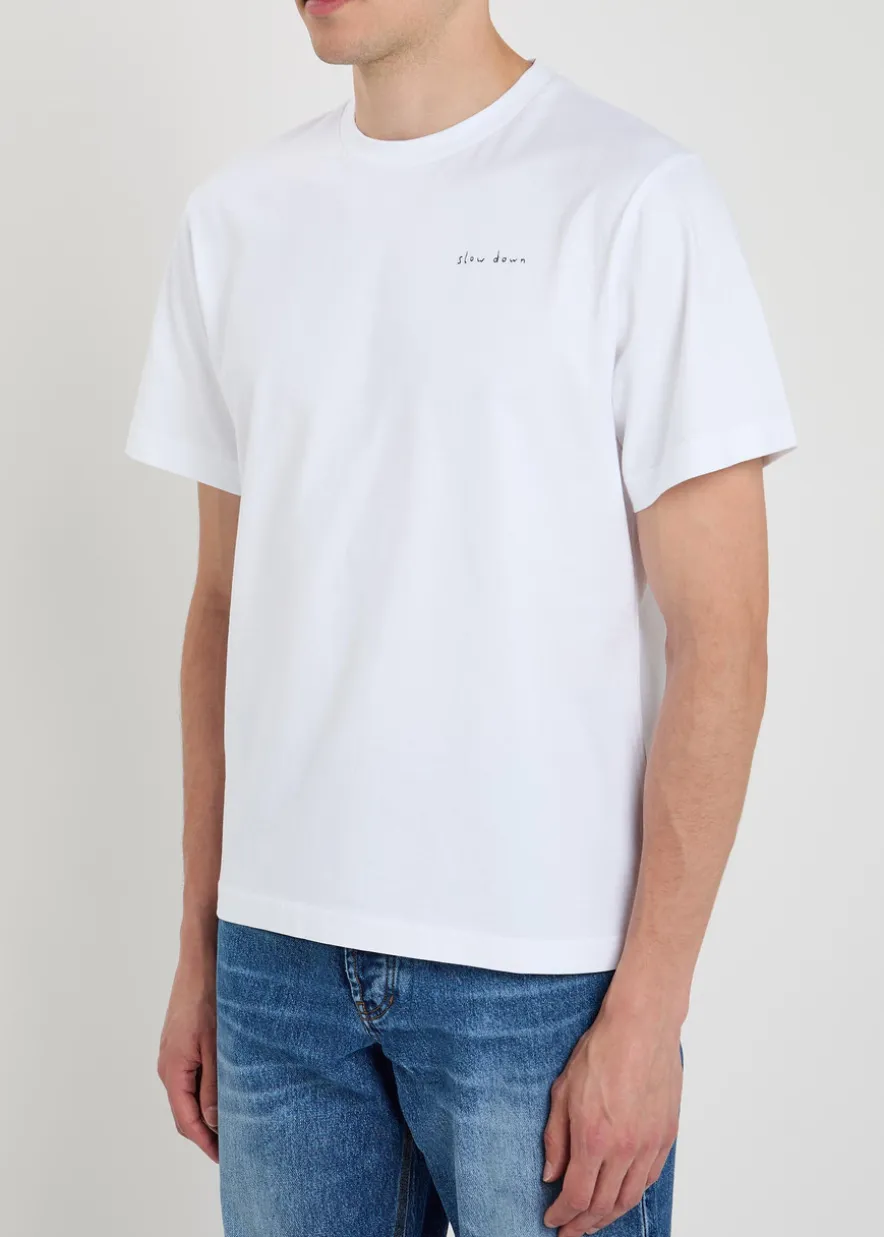 Embroidered cotton T-shirt