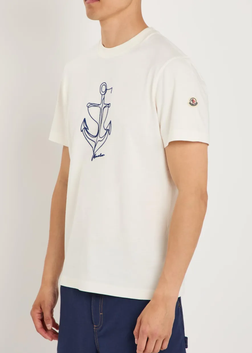 Embroidered cotton T-shirt