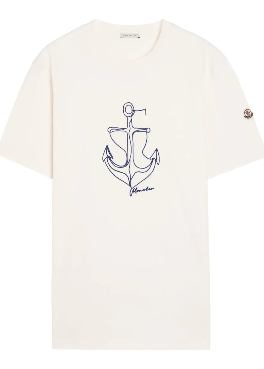 Embroidered cotton T-shirt