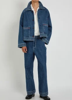 Embroidered denim jacket