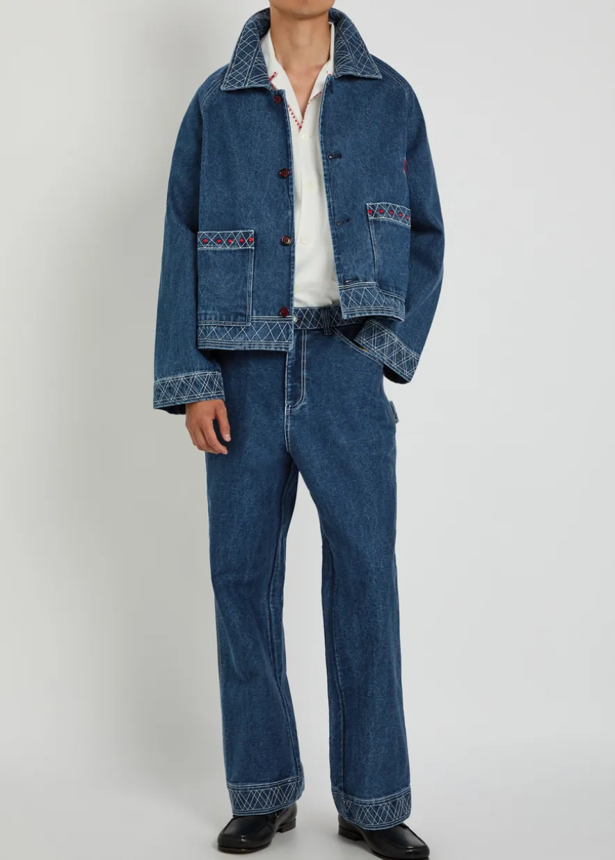 Embroidered denim jacket