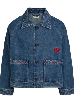 Embroidered denim jacket