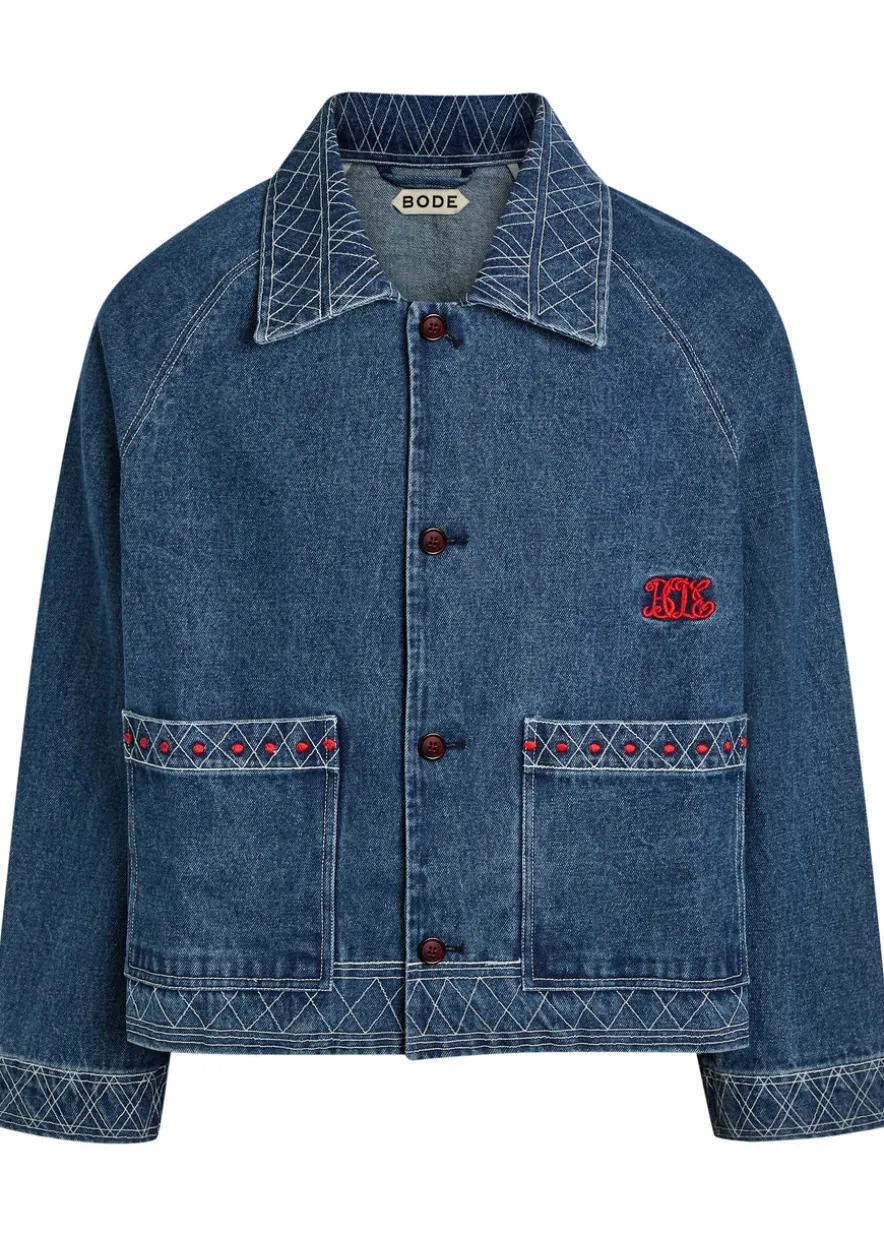 Embroidered denim jacket