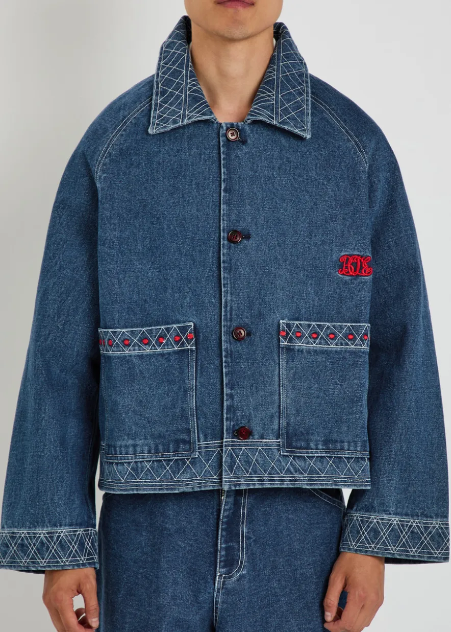 Embroidered denim jacket