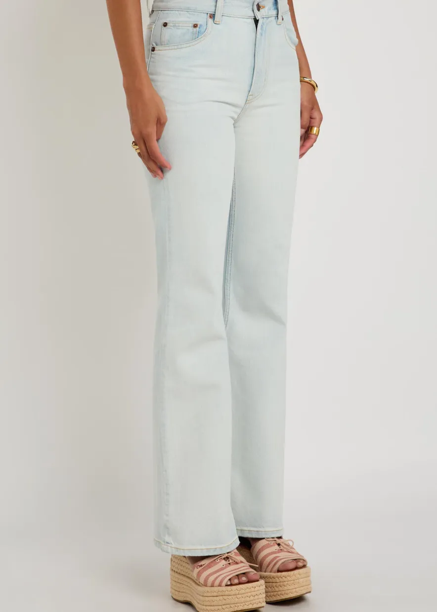 Embroidered flared-leg jeans