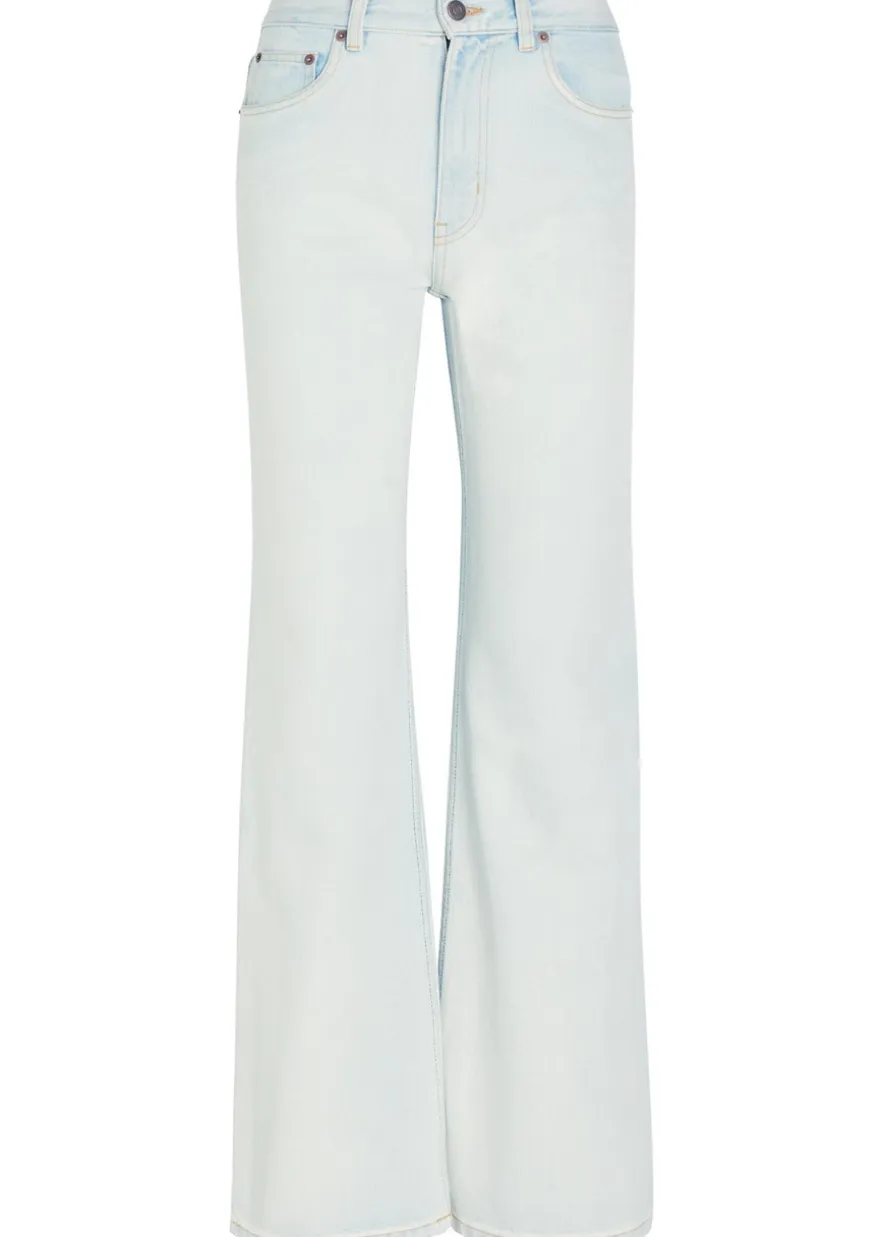 Embroidered flared-leg jeans