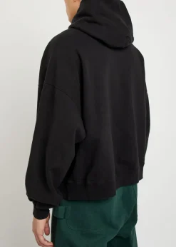 Embroidered hooded cotton sweatshirt