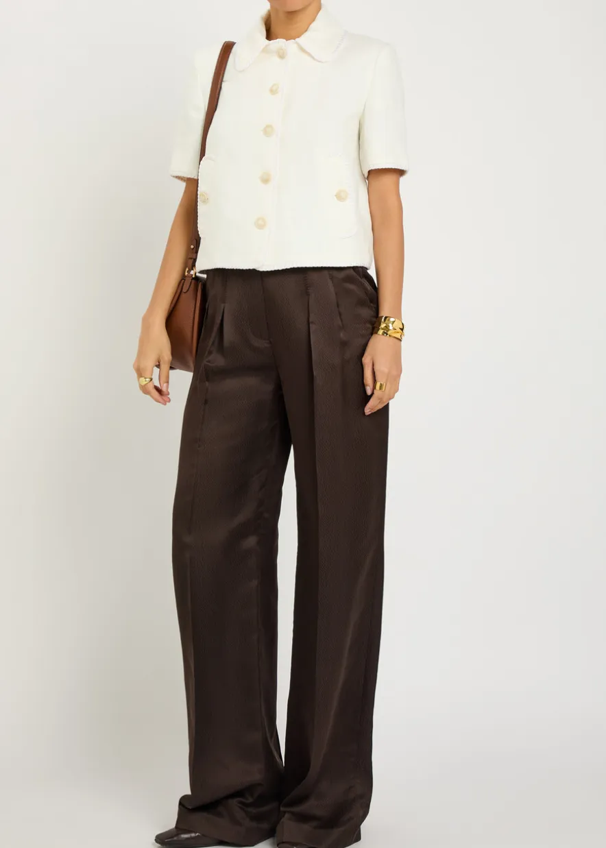 Embroidered linen jacket