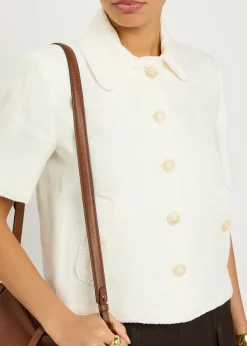 Embroidered linen jacket
