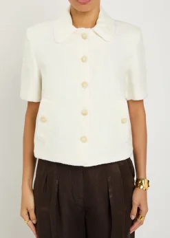 Embroidered linen jacket