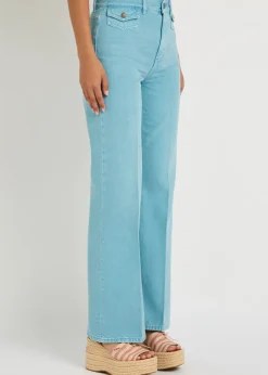 Embroidered straight-leg jeans