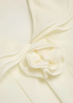 Emelin floral-appliquéd silk blouse