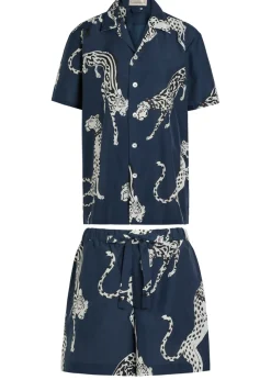 Emeli printed cotton-blend pyjama set