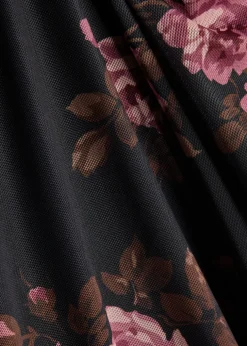 Emerson floral-print ruched mesh mini dress