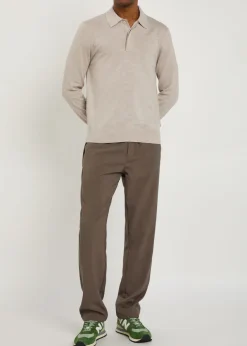 Emerson melange wool polo shirt