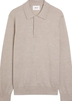Emerson melange wool polo shirt