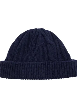 Emery cable-knit cashmere and wool-blend beanie