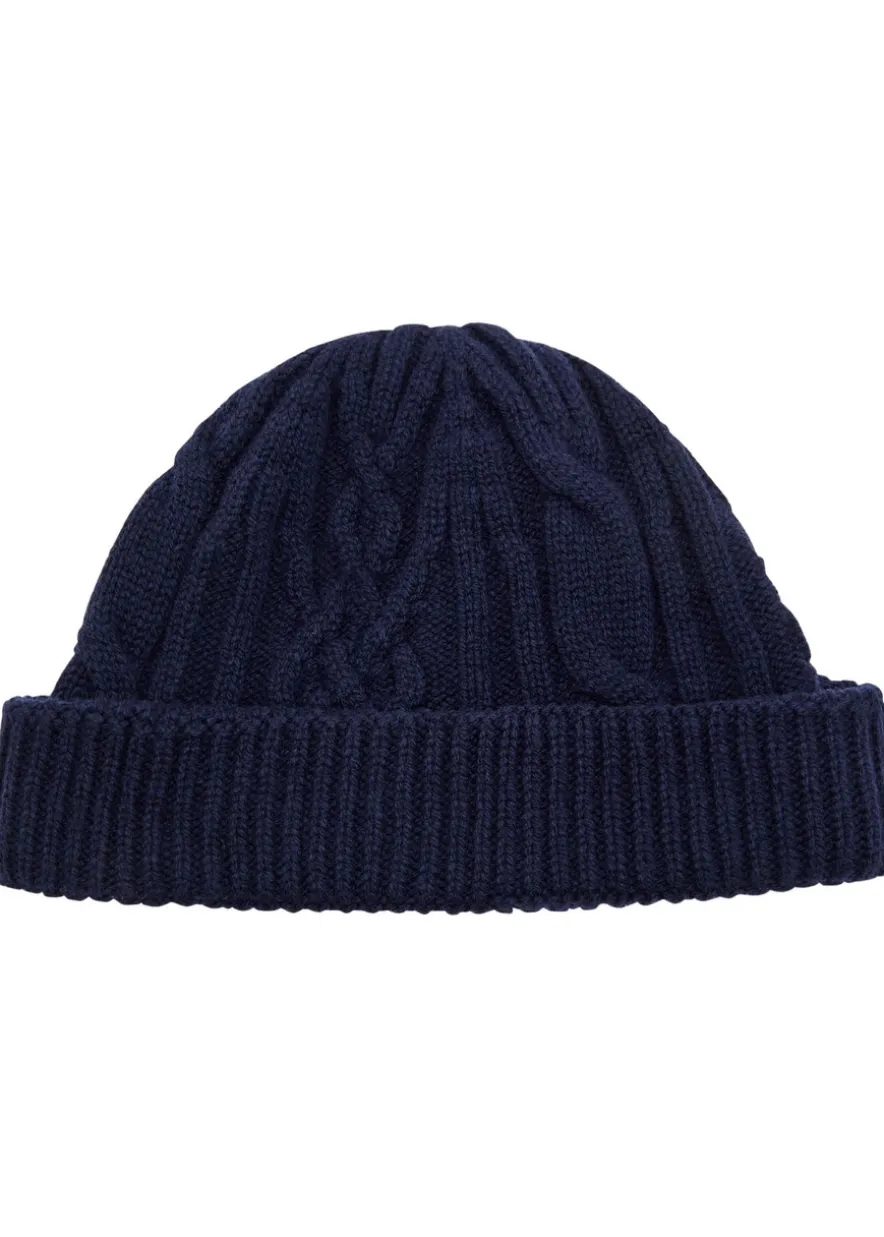 Emery cable-knit cashmere and wool-blend beanie