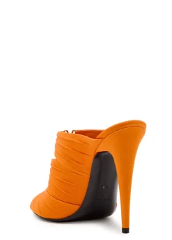 Emilie 110 ruched satin sandals